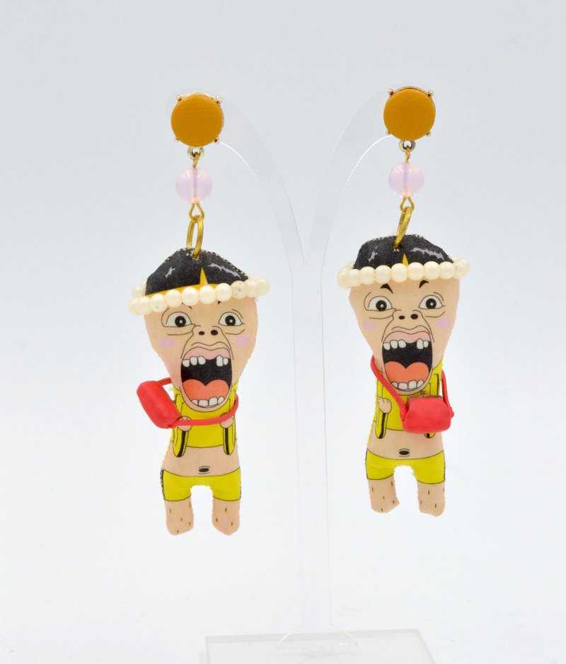 TIMBEE LO 手制布娃娃耳环 每款只有一只 单只发售 - 耳环/耳夹 - 聚酯纤维 多色