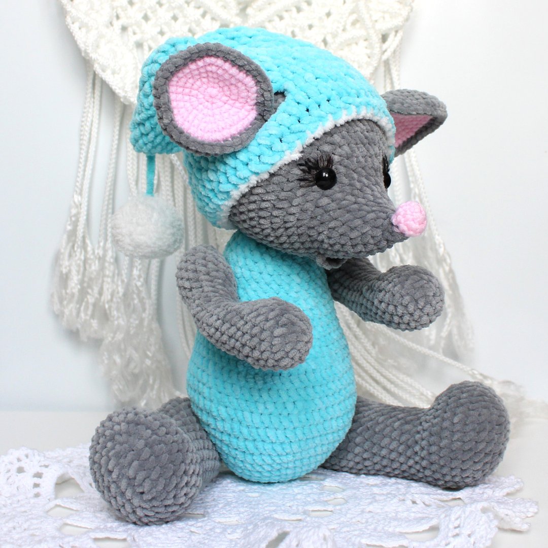 鼠标钩针图案毛绒玩具 Amigurumi 毛绒玩具图案 PDF 英文 - 手工艺教程/工具书 - 其他材质 