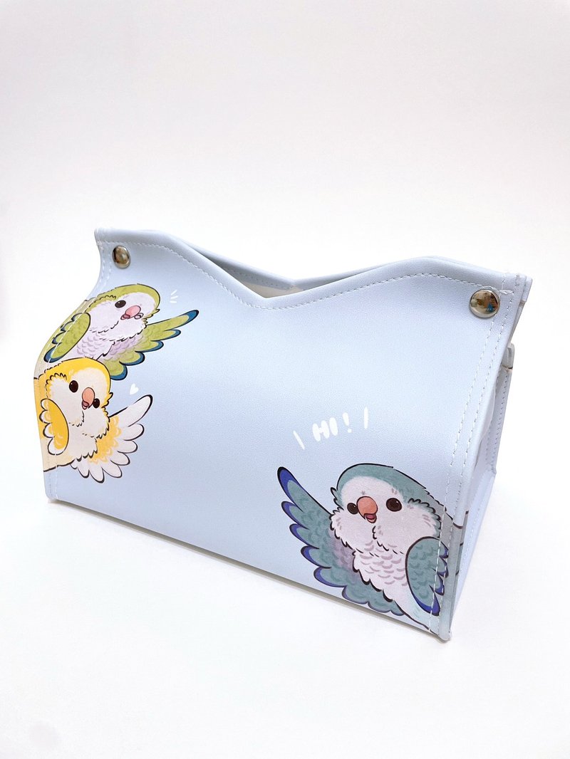 Rolia's 手作 【SAY HI !系列】和尚鹦鹉  PU抽取式面纸套 - 纸巾盒 - 人造皮革 