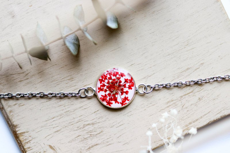 产品名称大阿米芹 —红色— (  背景-白色 ) — 手链 - 手链/手环 - 植物．花 红色