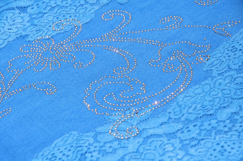 喀什米尔 Cashmere/针织围巾/纯羊毛围巾 手织围巾 编织围巾 - 蕾丝 - 围巾/披肩 - 羊毛 蓝色