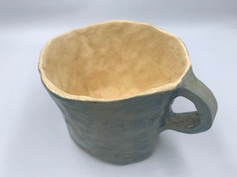 手捏小马克杯 - 咖啡杯/马克杯 - 陶 蓝色