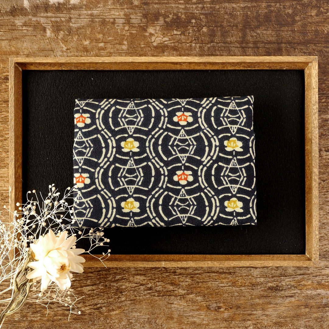 Resale Kimono Card Case Umebun - 名片夹/名片盒 - 棉 蓝色