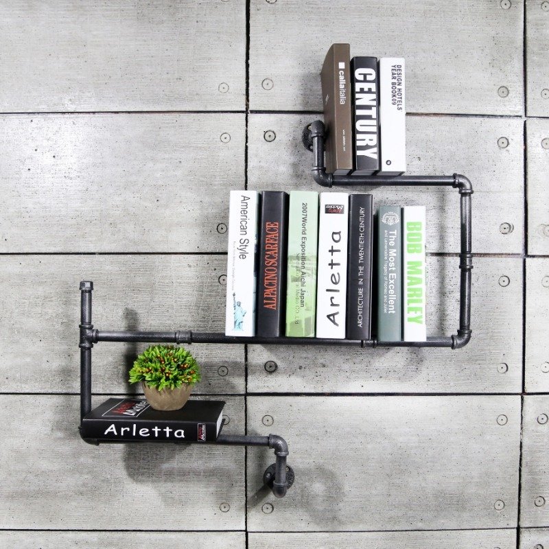 工业风复古置物架墙上书架 - 收纳用品 - 其他金属 