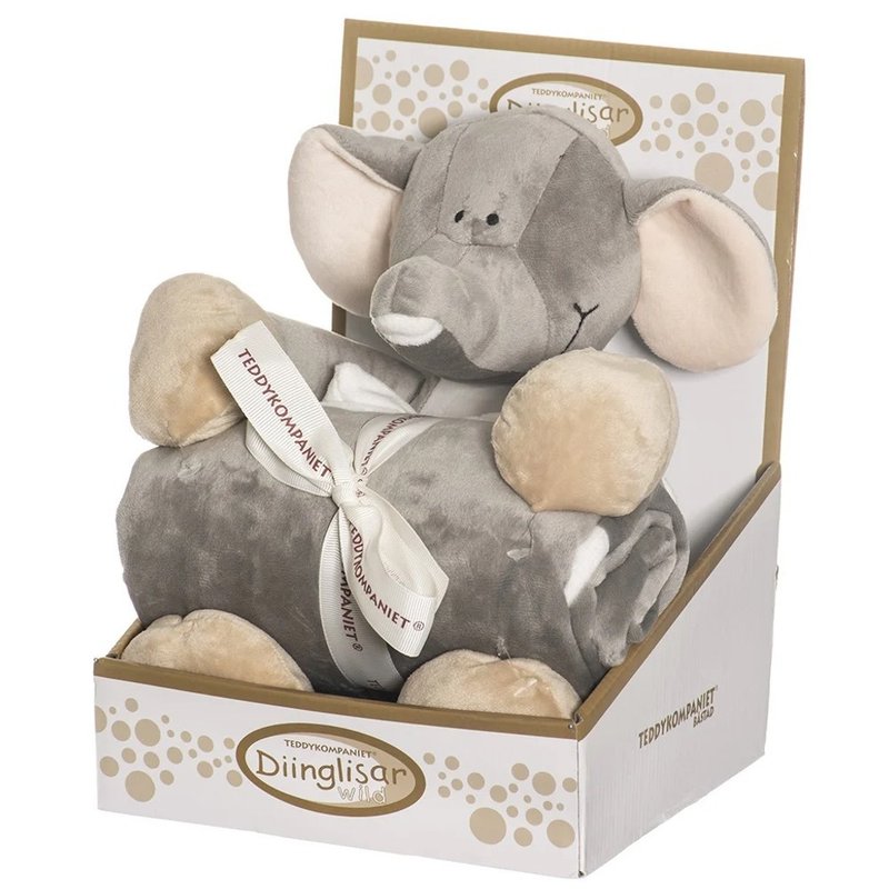 北欧瑞典Teddykompaniet 大象毯子 - 满月礼盒 - 聚酯纤维 