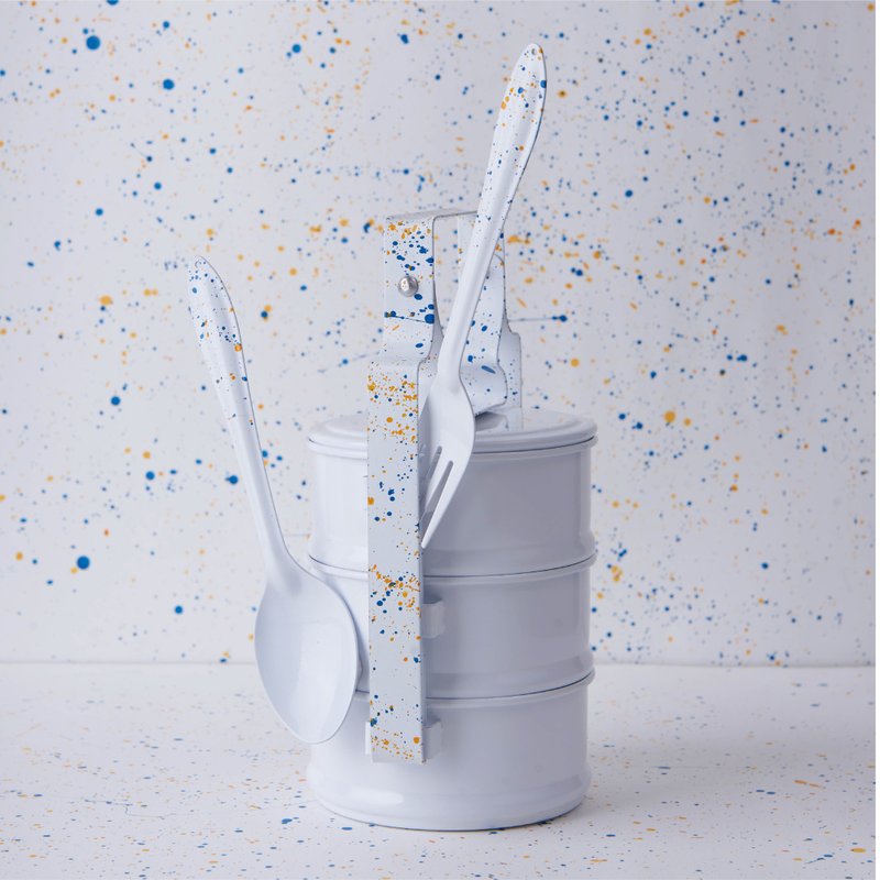 Ganymede Pinto + Spoon Fork Set - 便当盒/饭盒 - 珐琅 蓝色