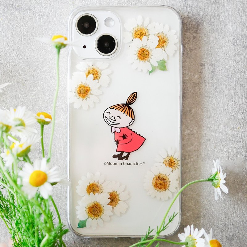 【Pinkoi x Moomin】LittleMy 压制菊花 iPhone 手机壳 - 手机壳/手机套 - 树脂 白色