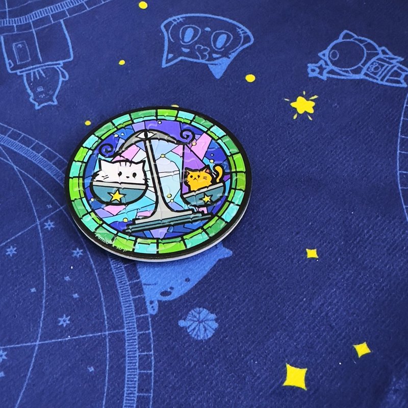 【预购9/16出货】磁吸拼图冰箱贴- 猫星座系列- 天秤座 Libra - 冰箱贴/磁贴 - 塑料 多色