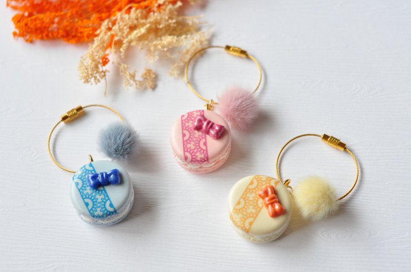 纯手工 蝶结马卡龙吊饰 / 仿真黏土 - 吊饰 - 粘土 