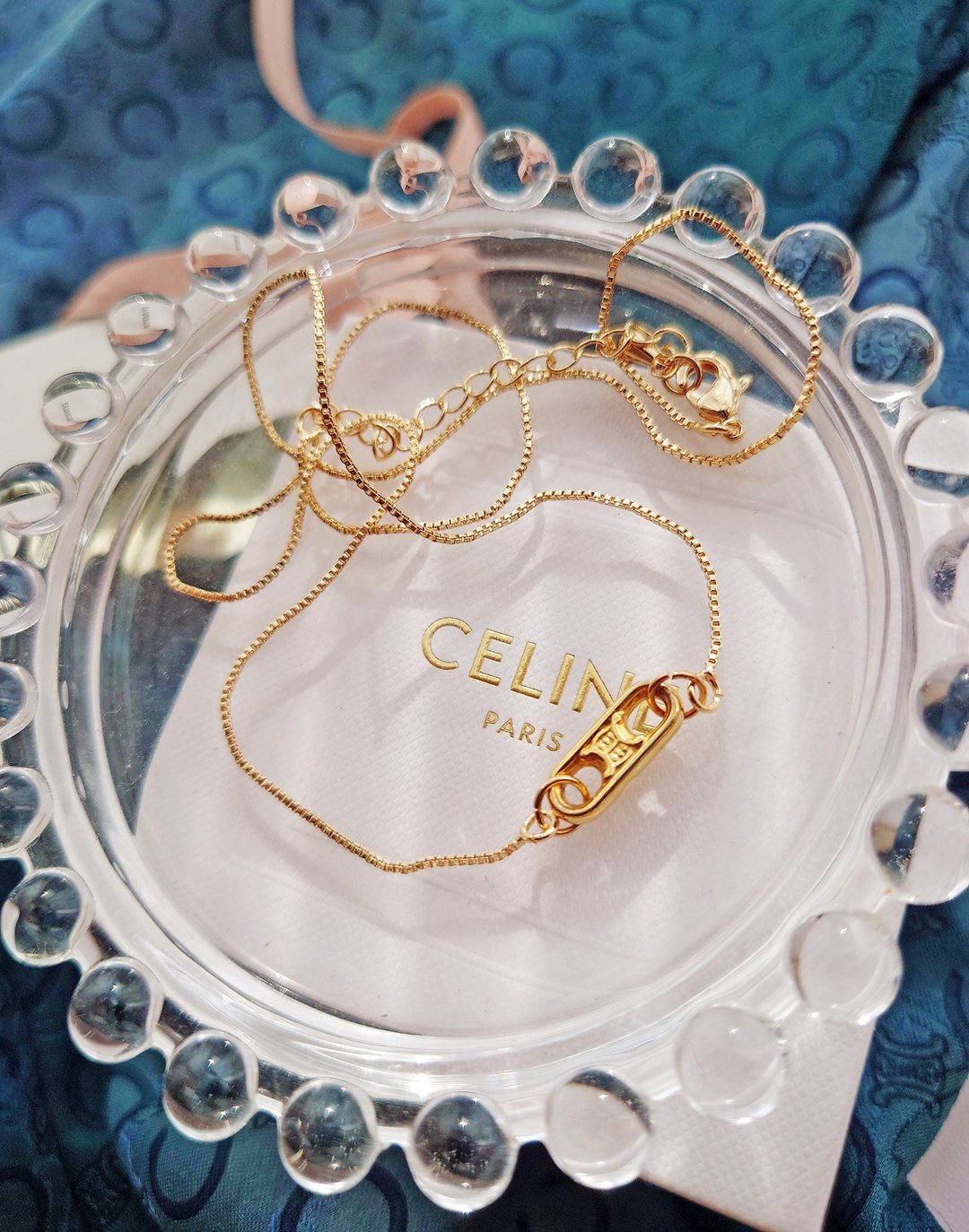 中古真品 CELINE 迷你凯旋门 项链颈链手链手链 耳环包包挂件挂饰 - 手链/手环 - 其他金属 金色