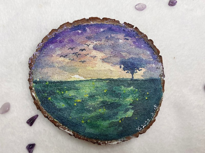 【木头彩绘】倦鸟归巢-摆饰/艺术 - 摆饰 - 木头 卡其色