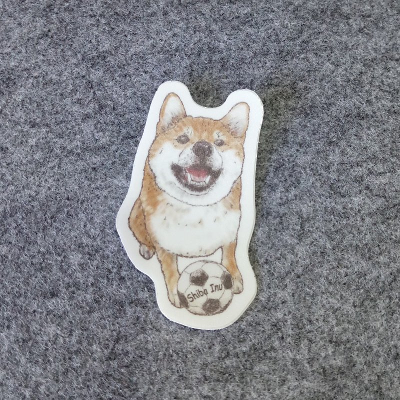 素描系列~柴犬-防水贴纸(1入) - 贴纸 - 防水材质 