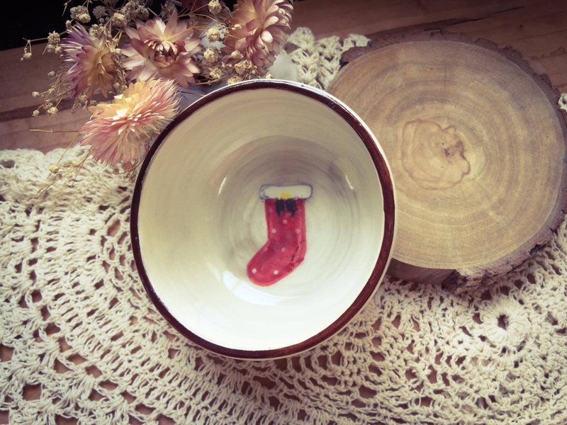 ＋圣诞限定＋暖暖圣诞袜款手碗 - 厨房用具 - 陶 