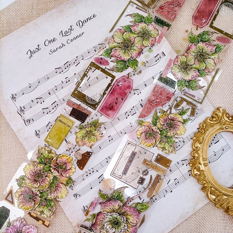 EE172_鐵筷子-綠/ 裝飾膠帶 - 纸胶带 - 塑料 多色