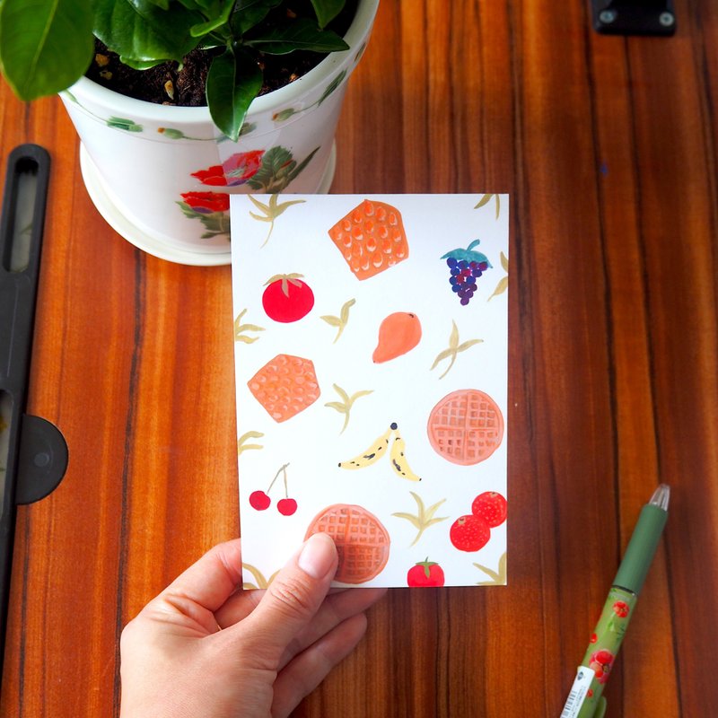 香港的零食明信卡 - 卡片/明信片 - 纸 多色