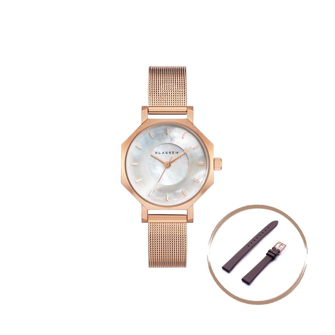 Volare Mother Of Pearl 珍珠白色钢带手表 28mm - 女表 - 不锈钢 白色
