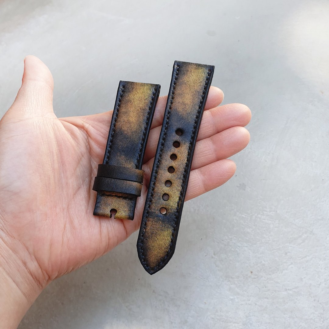 Vintage Apple Watch Band手工系列5系列4系列3系列2系列1 - 表带 - 真皮 咖啡色
