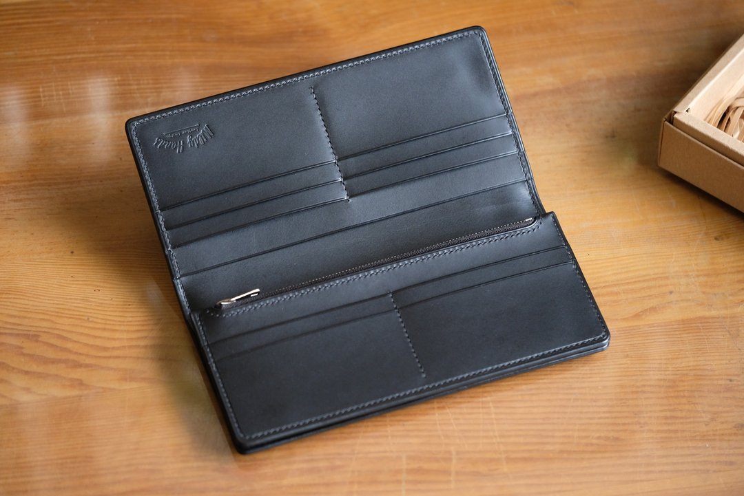 MILDY HANDS - LW05 马臀皮长夹 Long Wallet Japanese Cordovan - 皮夹/钱包 - 真皮 黑色