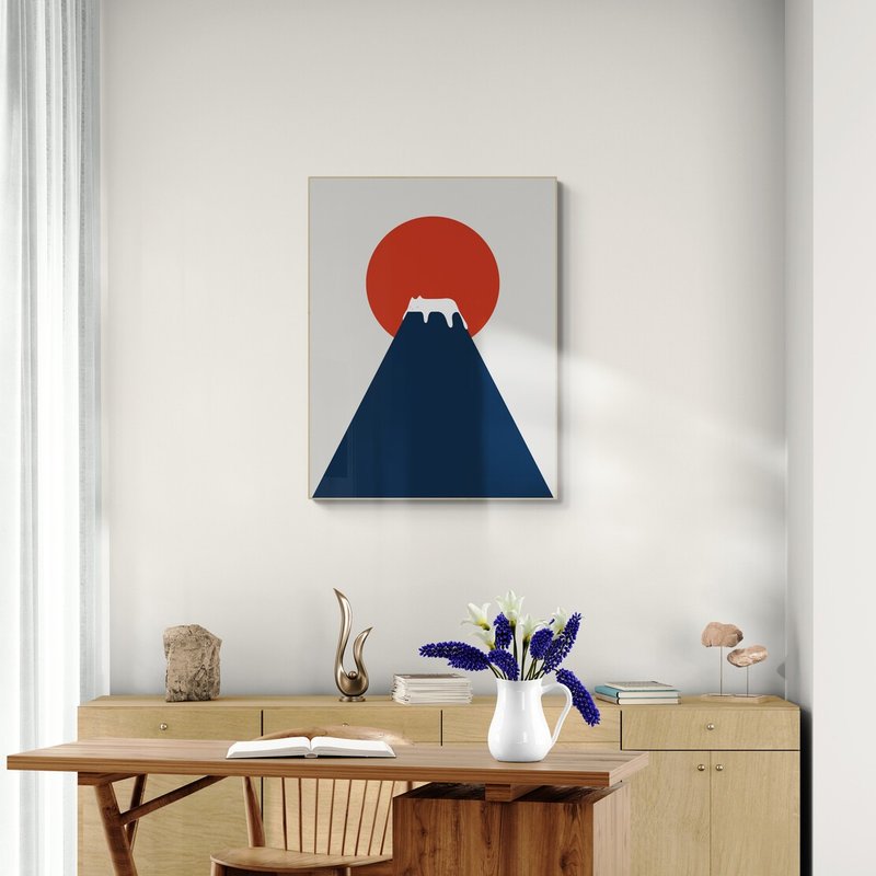【独家版画】ilovedoodles | 猫咪地景5-富士山 - 海报/装饰画/版画 - 纸 