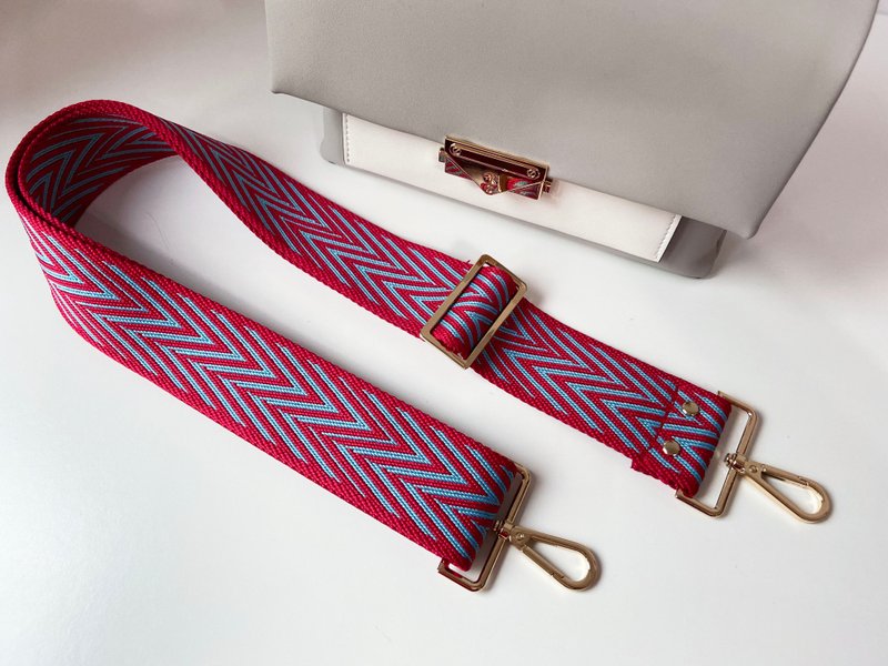 2寸宽版背带 棉织背带 背包背带  可以调整 可以替换 印花背带 - 侧背包/斜挎包 - 棉．麻 红色