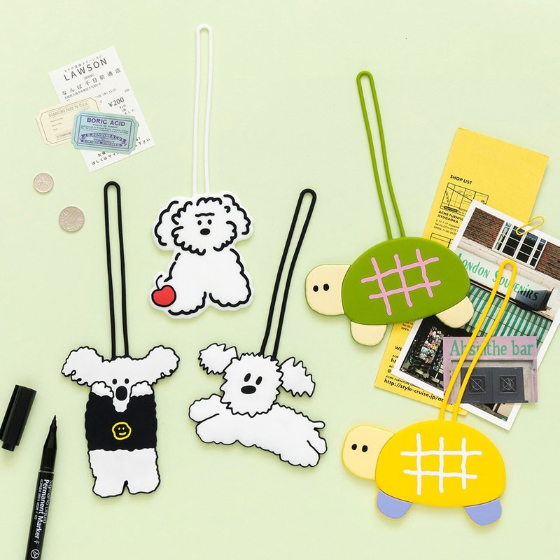 Romane Brunch Brother 行李吊牌 Ver.3 Turtle&Little Paper - 行李吊牌 - 塑料 