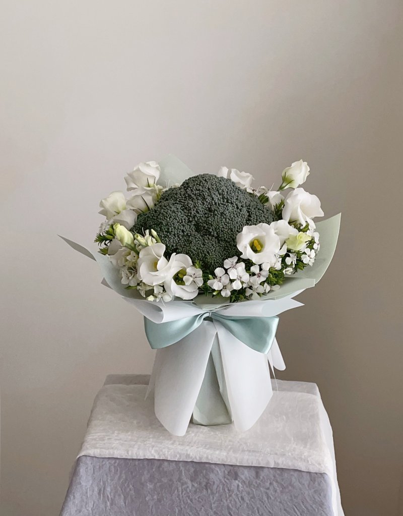 【鲜花】绿白色花椰菜洋桔梗鲜花花束 - 其他 - 植物．花 绿色