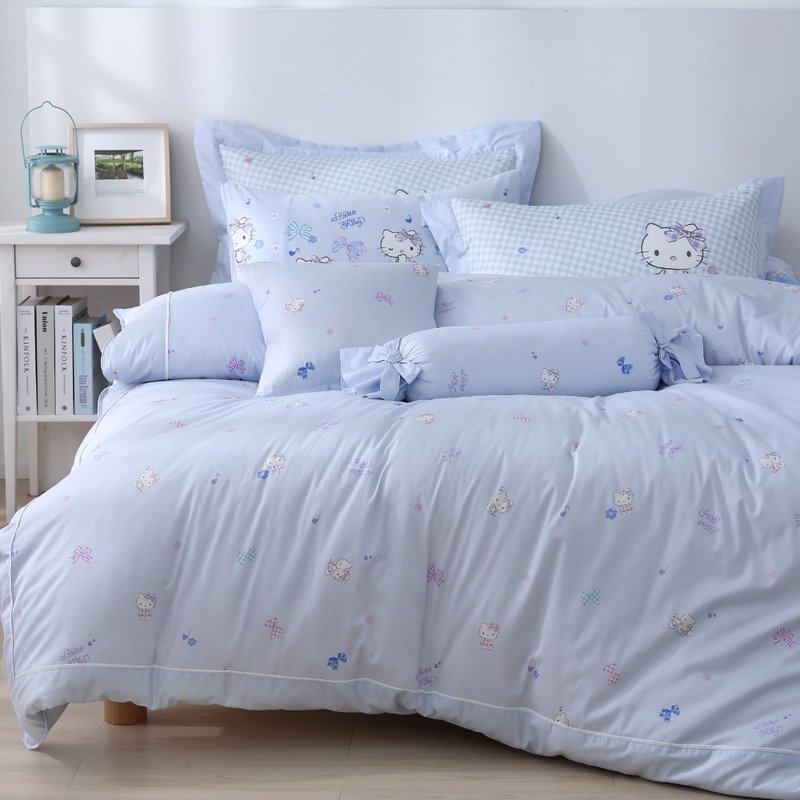 Hello Kitty-床包枕套组-蝴蝶结-两色-台湾制造 - 寝具 - 棉．麻 