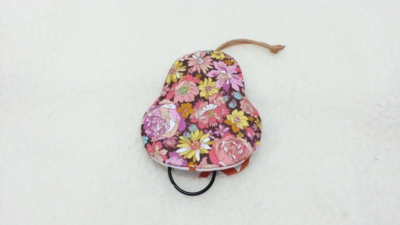 红繁花 梨型钥匙包【K180131】 - 钥匙链/钥匙包 - 棉．麻 多色