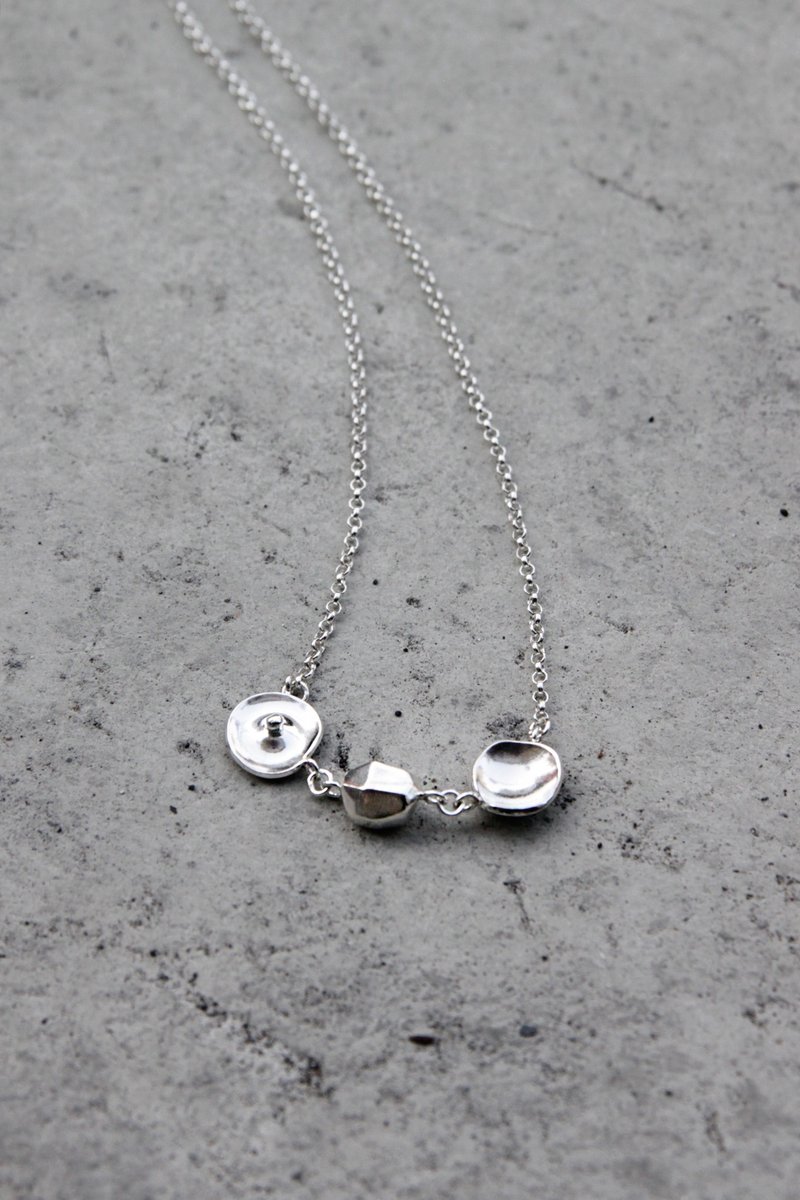 原生系列 纯银坠链 - 项链 - 纯银 银色