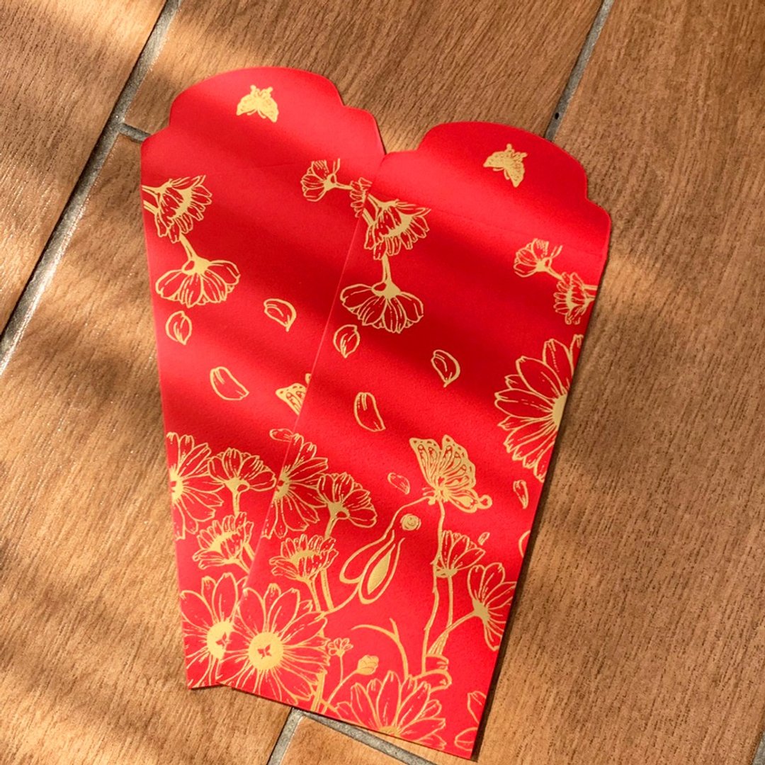 红包袋  福如花海│独家设计中款 / 三入 / 绽放的祝福 / 浪漫 - 红包/春联 - 纸 红色