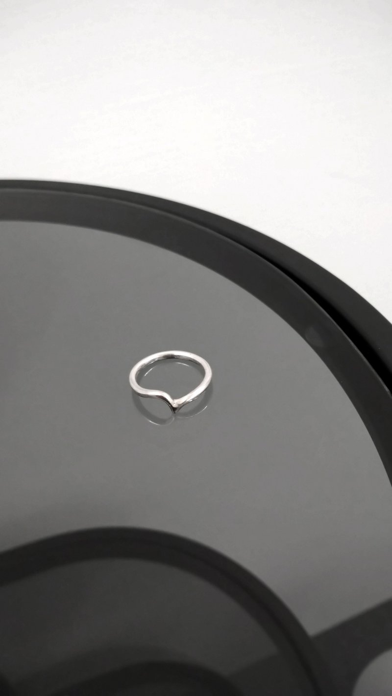 简约曲线银戒_925银 - 戒指 - 纯银 