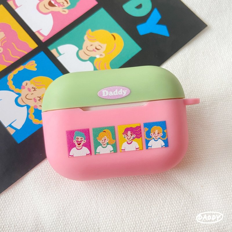 Daddy Family Airpods Pro Case - 手机壳/手机套 - 塑料 粉红色