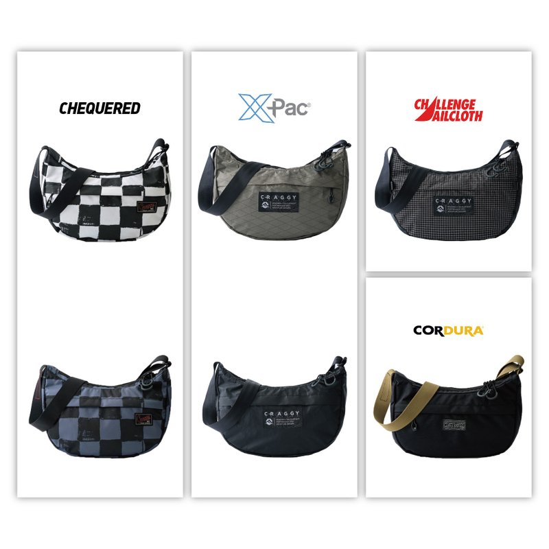 Craggy- Mini News 报童包 侧背包 随身包 日常包 斜背包 斜跨包 - 侧背包/斜挎包 - 聚酯纤维 黑色