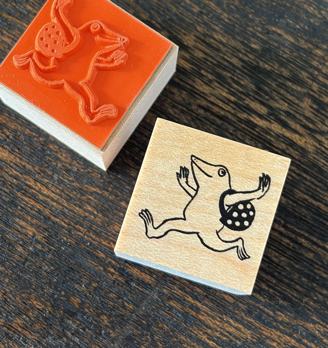 印章 青蛙君冲刺 - 印章/印台 - 木头 卡其色