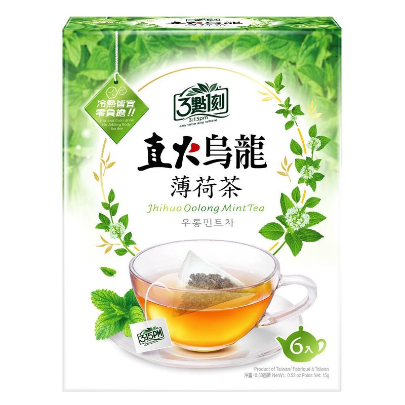 【3点1刻】直火乌龙 薄荷茶 6入/盒 - 茶 - 其他材质 绿色