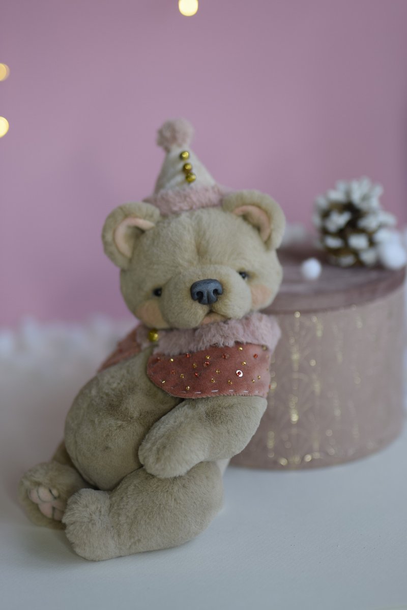 artist stuffed  bear  Noel - 玩偶/公仔 - 其他材质 咖啡色