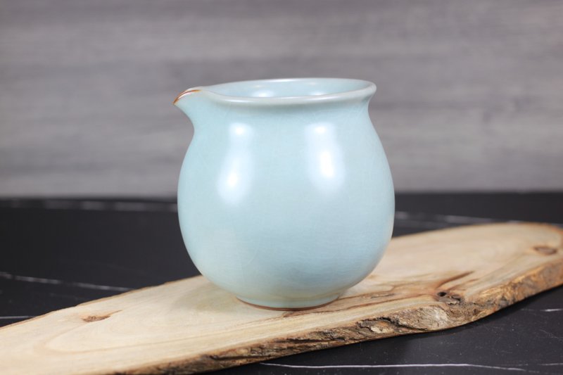 【沐春生活】360~400ml 汝窑无把 手拉坯 咖啡下壶 茶海 公道杯 - 咖啡壶/周边 - 瓷 