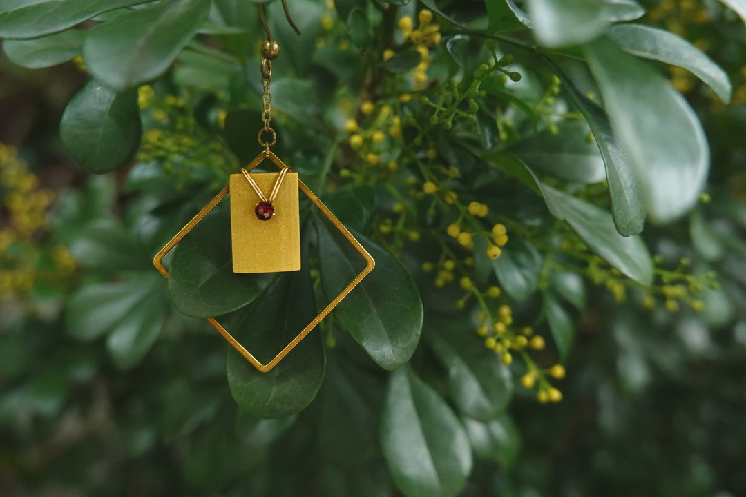竹耳环Lanay礼物  I 原创竹饰系列 I 天然 手作 饰品 - 耳环/耳夹 - 竹 卡其色