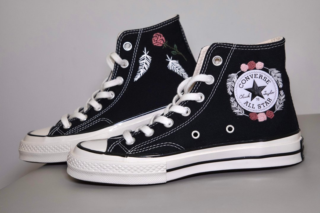【Converse 刺绣设计】图案设计及刺绣　价钱不包括鞋子 - 女款运动鞋/球鞋 - 绣线 