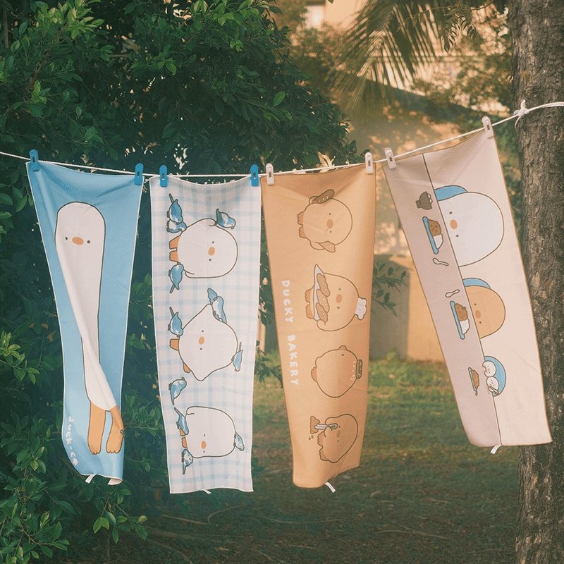 好好棉x鸭梨子联名款 - 自黏擦发巾 - 毛巾浴巾 - 聚酯纤维 粉红色