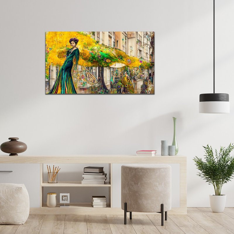 孔雀夫人-AI艺术 - 电子手绘真人画像/绘画/插画 - 其他材质 多色