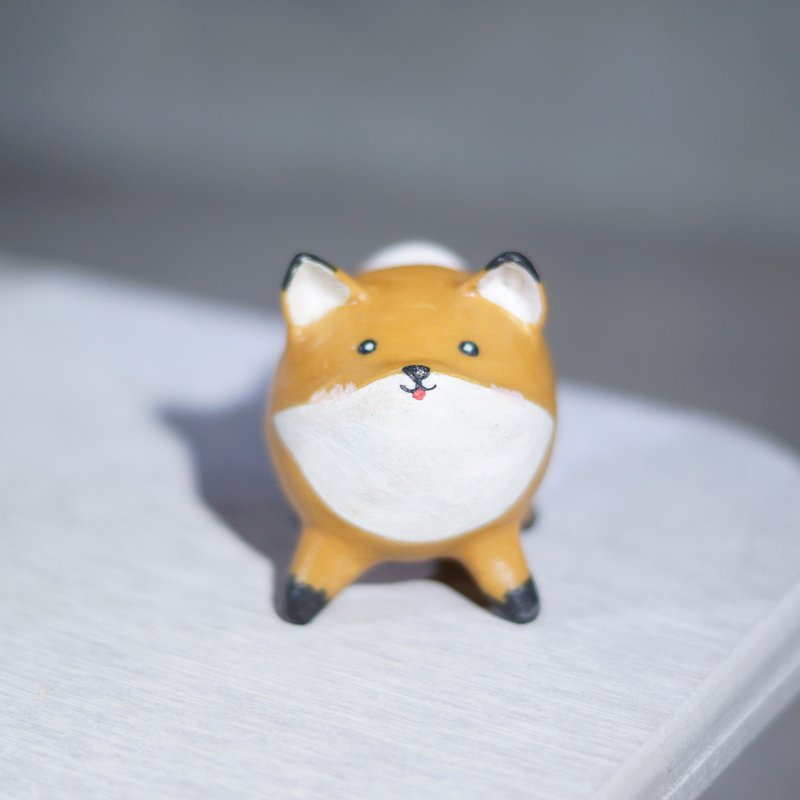 手捏陶偶-狐狸 - 摆饰 - 陶 多色