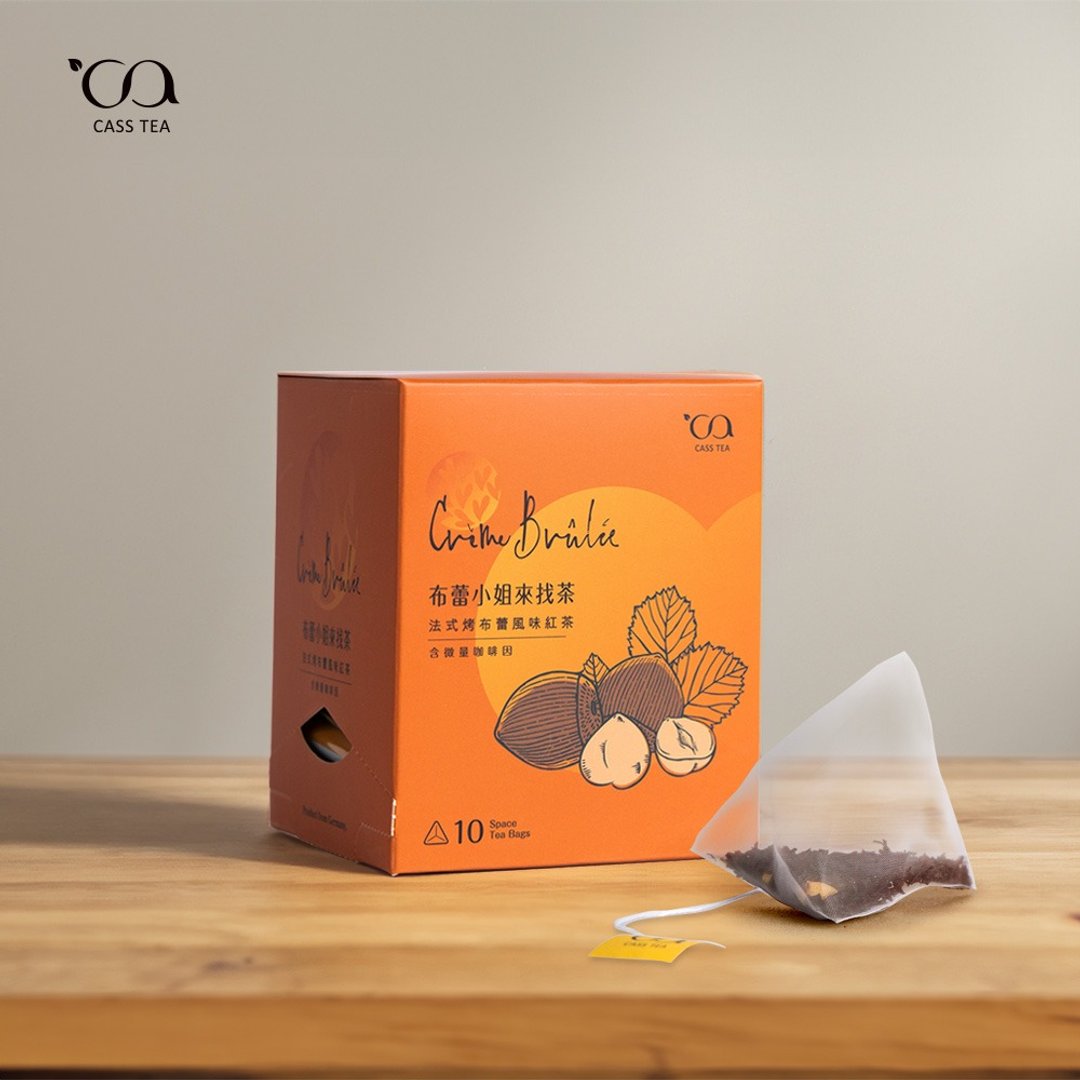 【Space 三角立体茶包】CASS TEA 布蕾小姐来找茶 烤布蕾红茶 - 茶 - 新鲜食材 橘色