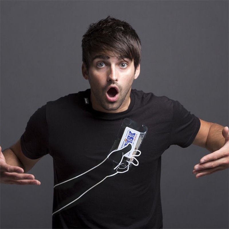 hand T-shirt (BLACK) - 中性连帽卫衣/T 恤 - 棉．麻 黑色