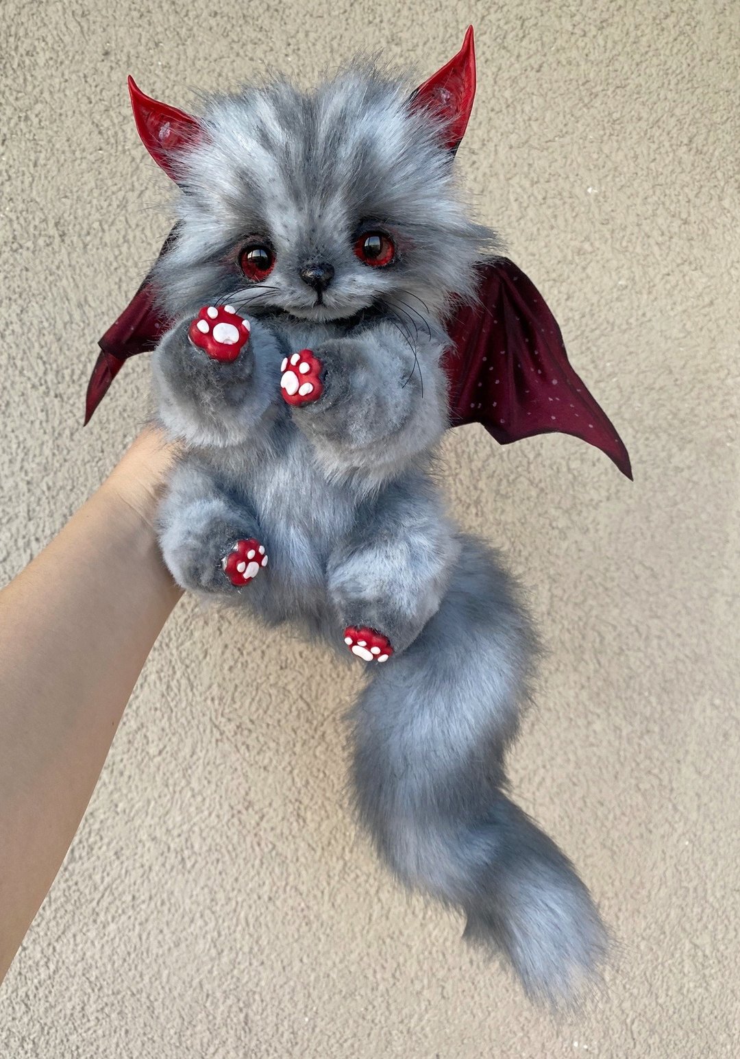 小猫恶魔 - 玩偶/公仔 - 其他材质 灰色