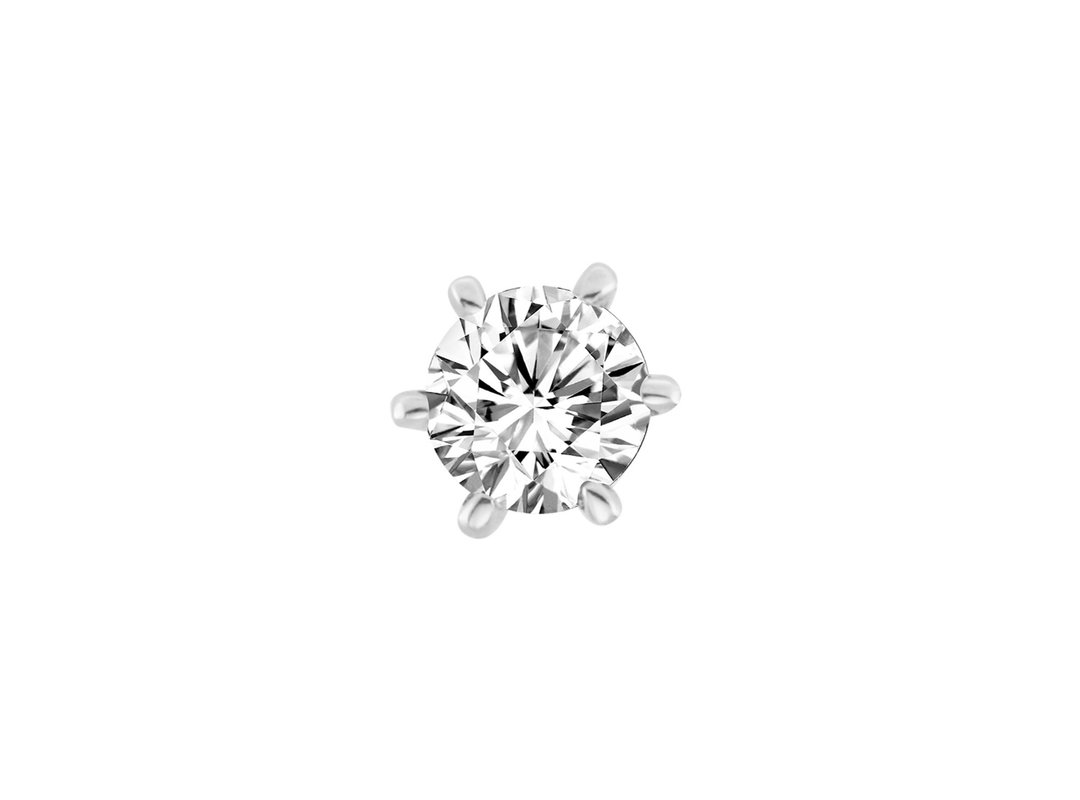 0.10克拉耳环(单只) 3126-1 - 耳环/耳夹 - 贵金属 