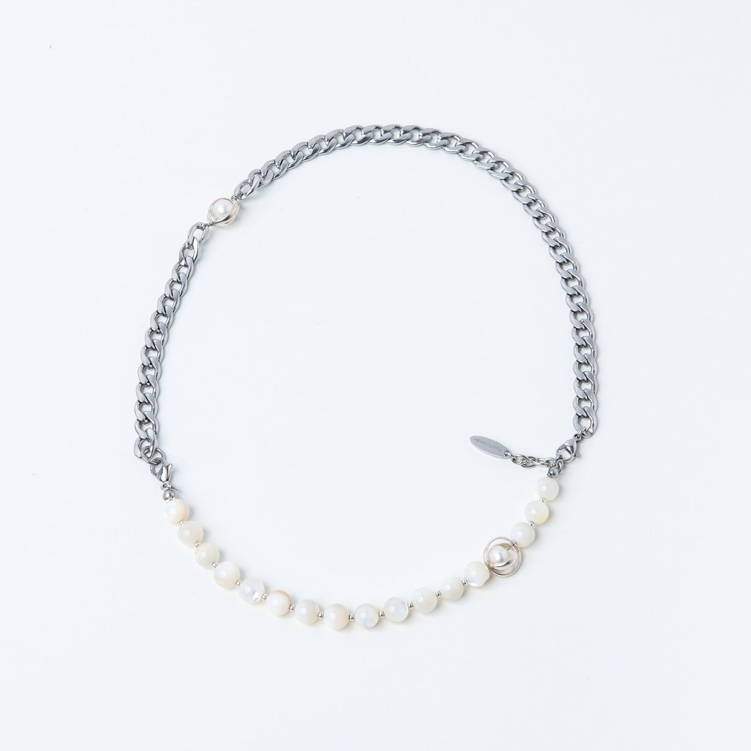 安菲特里不锈钢贝珠手链项链 两用款设计 multifunctionl jewelry - 项链 - 不锈钢 