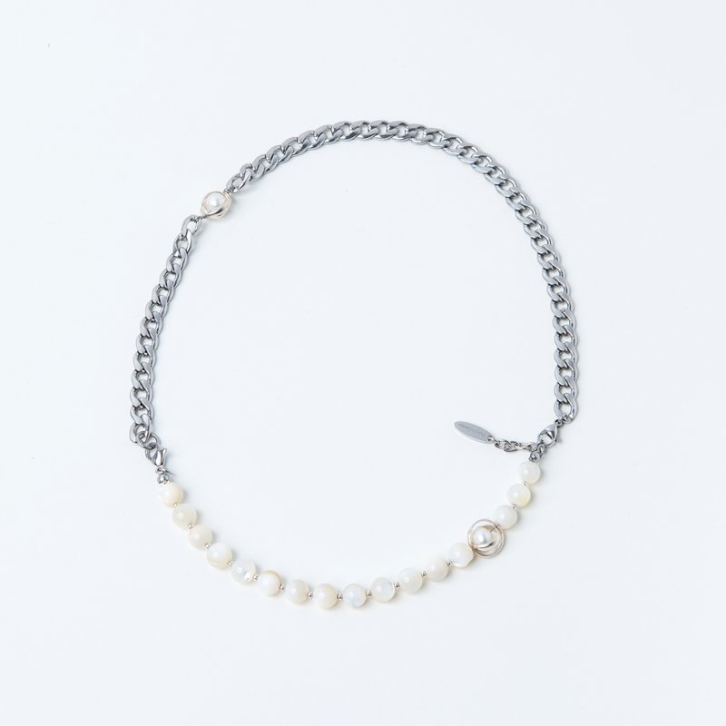 安菲特里不锈钢贝珠手链项链 两用款设计 multifunctionl jewelry - 项链 - 不锈钢 