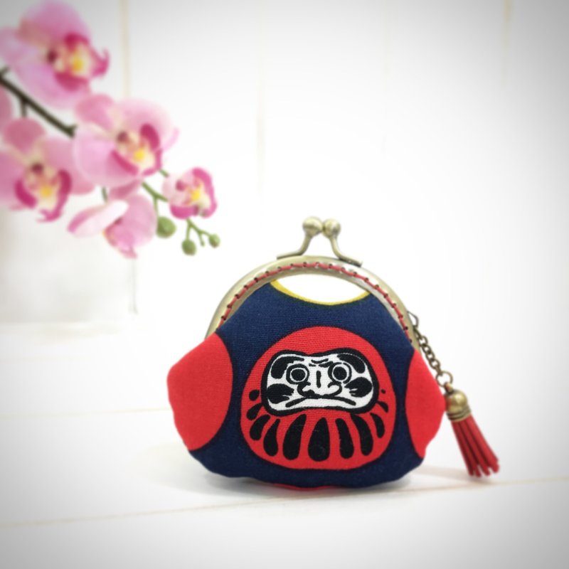 | •R• | 口金包の魅力 | 元气达摩口金包 | 8.5cm - 零钱包 - 棉．麻 