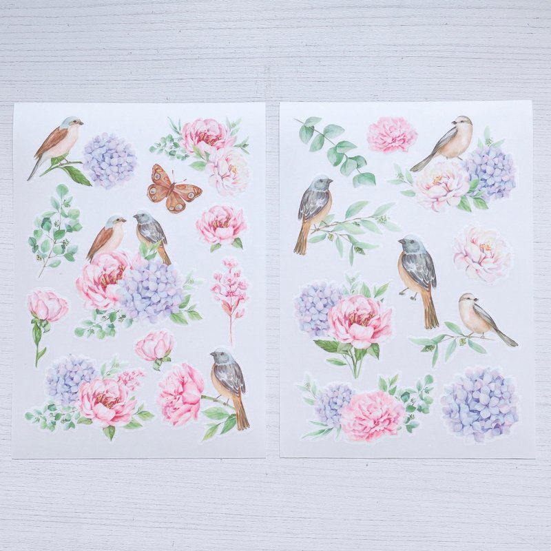 Bloom Transfer / Print on sticker - 贴纸 - 纸 